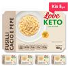 Love Keto Fusilli Proteici Cacio E Pepe 150 Grammi Kit 5 Pezzi