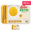 Love Keto Fusilli Proteici Con Crema Allo Zafferano 150 Grammi Kit 2 Pezzi