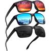 LEDING&BEST Occhiali da Sole da Uomo Donna polarizzati Guidare Pesca Protezione UV400