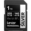 Lexar 1TB SD Card SILVER, fino a 205 MB/s in Lettura, Scheda di Memoria SDXC ...