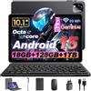 Raemond Tablet Android 15 10,1 pollici con Tastiera, OctaCore T30, 18GB RAM, ...