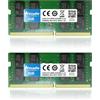 Wlizedle DDR4 3200MHz Laptop Memoria RAM 16GB Kit 2x8GB CL22 SODIMM Modulo di...