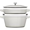 Staub Set di pentole Staub, 2 pezzi | rotonde | in ghisa | tartufo bianco