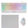 Mars Gaming MCP124W, Cavo, USB, Tastiera a membrana, QWERTY, LED RGB, Bianco