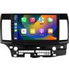 Happiq Autoradio con Bluetooth e CarPlay per Mitsubishi Lancer 10 CY (2007-2012) - Compatibile con Apple e Android - Impianto stereo - Sistema di navigazione - 2 GB di RAM, 64 GB di memoria