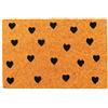 Relaxdays zerbino in cocco 60x40, cuori, antiscivolo, resistente alle intemperie, interno/esterno, multicolore