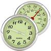 Baceyong - 2 x Orologio digitale con clip luminosa/termometro da incollare multicolore, universale, orologio al quarzo per auto + termometro