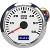 Kuuleyn Contagiri a Puntatore, Contagiri Contagiri, Contagiri Per Auto da 85 Mm Dissipazione a Bassa Potenza con Puntatore Rosso Universale Per Automobili Barche 9‑32 V CC(bianco)