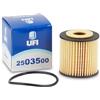 UFI Filters, Filtro Olio 25.035.00, Filtro Olio per Ricambio, Adatto a Auto, Applicabile su Diversi Modelli Smart