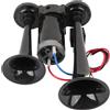 Generic 130 DB Dual Air Horn, rumore, robusto, facile da installare, adatto per camion, auto, treno, furgone, yacht con corpo in metallo per uso a lungo termine