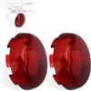 Hokuotolite Kit lenti indicatori di direzione, lenti di ricambio per indicatori di direzione Bullet per Harley Sportster/Touring Road King Electra Glide Street Glide/Softail/Dyna, rosso, 2 pezzi