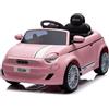 Macchina Elettrica per Bambini 12V Fiat 500 Auto Giocattolo Full Optional Con Te
