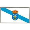 Spilla da Risvolto Bandiera Galicia (Spain) Con Chiusura a Farfalla 23mm x 13mm