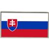 Distintivo Spilla Risvolto Bandiera Slovakia Con Fermaglio Farfalla