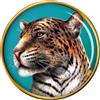 Spilla A Pinna Con Ritratto Di Leopardo