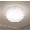 MA MAISON Plafoniera Tonda in Vetro 40x10P cm - Decorazione Tagli, da Parete, Soffitto, Attacco E27, 57Hz, 2 Lampadina, Compatibile con Led, per Soggiorno, Camera, Bagno, Corridoio - Made in Italy