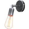 iDEGU Lampada da Parete Vintage Industriale Lampada a Muro in Metallo Applique da Parete Orientabile di 180° E27 Illuminazione da Parete Interni per Camera Corridoio Soggiorno (Ruggine Argento)