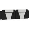 vidaXL Cuscino Testiera Viana Nero e Bianco 180 cm in Similpelle, Cuscino Testata, Testata Imbottita, Cuscino per Testata Letto, testiera Imbottita