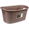 Stefanplast Elegance Cesta portabiancheria, Tortora, 58x38x28h cm