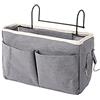 Croselyu, portaoggetti per la casa, multifunzionale, comodino da appendere, portariviste da letto, borsa portaoggetti per libri e riviste, da camera, grigio