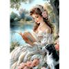 CEOVR Diamond Painting Kit Completo Donna,30x40 cm DIY Pittura Diamante Kits,Mosaico Diamanti Painting per Decorazioni Casa,Signora che Dorme