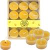 Musiook 12 candele in cera d'api, candele in cera d'api UK, candele in pura cera d'api UK, candele per rilassarsi, fatte a mano, atossiche, ecologiche, anallergiche, stoppino di cotone