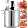 AityBuy Miscelatore Automatico per Alimenti, Pentola per Mescolare Alimenti, Macchina Miscelatrice Automatica in Acciaio Inossidabile, velocità di Mescolamento Regolabile 20L