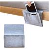 Vauki Borsa da letto, da appendere, 32 x 22 x 10 cm, antiscivolo, in feltro, organizer per divano e comodino, 5 scomparti, per cellulare, occhiali, libro (grigio chiaro)