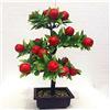 OVLIIYWZY Bonsai Artificiale Piante Finte in Vaso da 15 Pollici, Piante di Melo in Plastica Artificiale per Scrivania da Ufficio Tavolino Decorazione Alberi Artifi