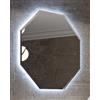 Generico Specchio bagno Led Ottagonale cm 60x60 con Vetro Molato - Made in Italy