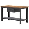 SOGI Banco da lavoro SOGI X3N_101L- 1.5 m - piano in legno - 1 cassetto - grigio antracite