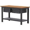 SOGI Banco da lavoro SOGI X3N_105L- 1.5 m - piano in legno - 1 + 1 cassetti - grigio antracite