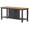 SOGI Banco da lavoro SOGI X3N_115L - 2 m - piano in legno - armadio con anta e cassetto