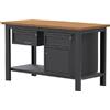 SOGI Banco lavoro SOGI X3N_107L - 1.5 m - piano in legno - 1 cassetto + armadio con anta e cassetto
