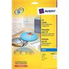 Avery Etichette per cd/dvd bianche Avery J8676 - Ø 117 mm - 50 etichette
