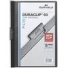 Durable Cartelline A4 con clip in plastica Durable Duraclip trasparente/nero - dorso 6 mm
