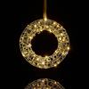 Relaxdays Ghirlanda con Luci a LED, Decorazione Interna per Finestra, da Appendere, Cerchio Luminoso, Ø 25 cm, Argento