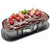Relaxdays Stampo a cerniera, HxLxP: 8 x 30 x 12 cm, antiaderente, con bordo, stampo allungato per dolci e pane, grigio