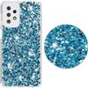 BLOTECH Cover per Samsung Galaxy A23 Glitter Blu, Bling Bling Custodia Galaxy A23 Cover Silicone Sottile Case,Silicone Case Glitter Bling Cover Glitter Custodia Antiurto Regali per Ragazze e Signoreo