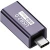 YUGSHNKFC Adattatori USB B Femmina A Gomito Tipo C/Testa Dritta Tipo C Maschio velocità Trasferimento Dati 480Mbps USB B A Maschio