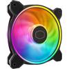Cooler Master MasterFan MF120 Halo², doppio anello ARGB Gen 2 anelli LED, PWM dinamico 120 mm 2050 rpm, pale della ventola ingrandite, telaio ibrido per case PC, liquidi e raffreddamento ad aria