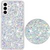 BLOTECH Custodia Glitter Compatibile con Samsung Galaxy A14 5G, Silicone Morbido TPU Protezione Case per Samsung A14 5G, Argento Brillantini Posteriore Lucida