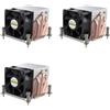 Vjsujehgy 3X Dissipatore di LGA2011-R63 da 150 W per Radiatore LGA 2011 2U 4 Tubi di Dissipatore di LGA2011 di Tipo Quadrato con Passo di Montaggio di 80 mm X 80 Mm