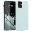 kwmobile Custodia Compatibile con Apple iPhone 12 / iPhone 12 Pro Cover - Back Case per Smartphone in Silicone TPU - Protezione Gommata - menta freddo
