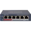 Hikvision Switch Hikvision Unmanaged DS-3E0106P-E/M(B) 4x PoE 2x Uplink (RJ45) 10/100 Mbps Grigio
