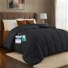 Utopia Bedding Piumone, Primavera/Estivo Piumino, Piumino Leggero, Trapunta Primavera/Estivo 100% Microfibra in Fibra Cava (Primavera/Estivo) (Grigio, 135x200 cm)