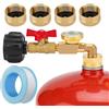 Generico Adattatore di ricarica per propano - Tipo QCC1, connessione per propano in metallo, indicatore di livello del serbatoio universale | Indicatore luminoso, connettore ṕer bombola del gas nordamericano,