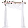 ZOOMPIL Tende Ad Arco di Nozze, Drappeggio di Arco di Nozze, Tessuto di Tulle Chiffon, per Matrimoni, Feste, Cerimonie, Decorazioni per Palcoscenico