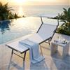 MIlani Home REMI - lettino mare prendisole pieghevole in alluminio con tettuccio