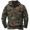 Foweknow Felpa con cappuccio da uomo mimetico stampato, felpa da uomo, unisex, alla moda, militare, tattica, per attività all'aria aperta, casual, sportiva, da corsa, da allenamento, mimetico, L